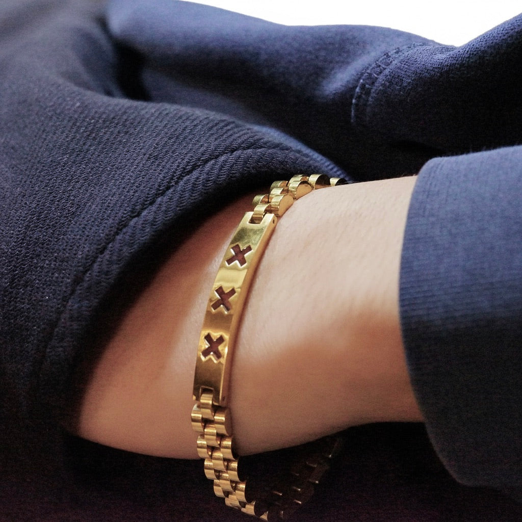 Goud RVS Herenarmband | Trots