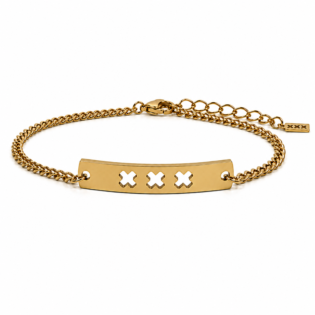 Goudkleurige RVS Unisex armband | Moed