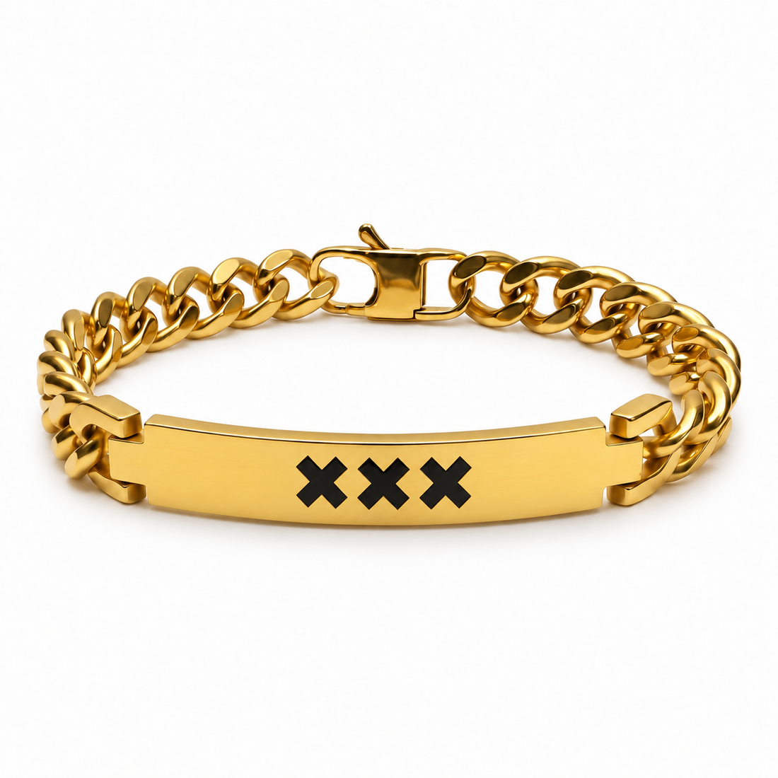 Gouden RVS Herenarmband | Vastberaden