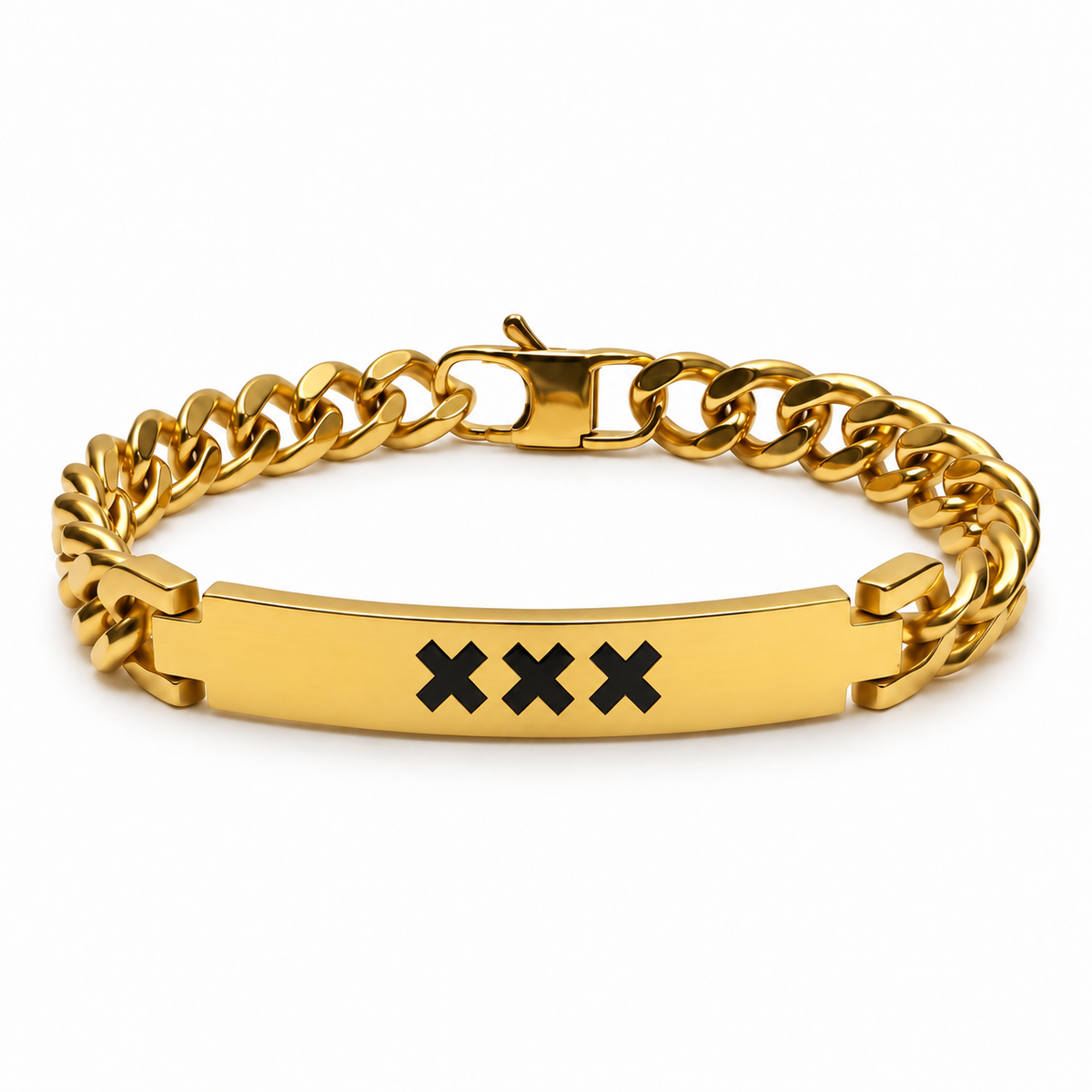 Gouden RVS Herenarmband | Vastberaden