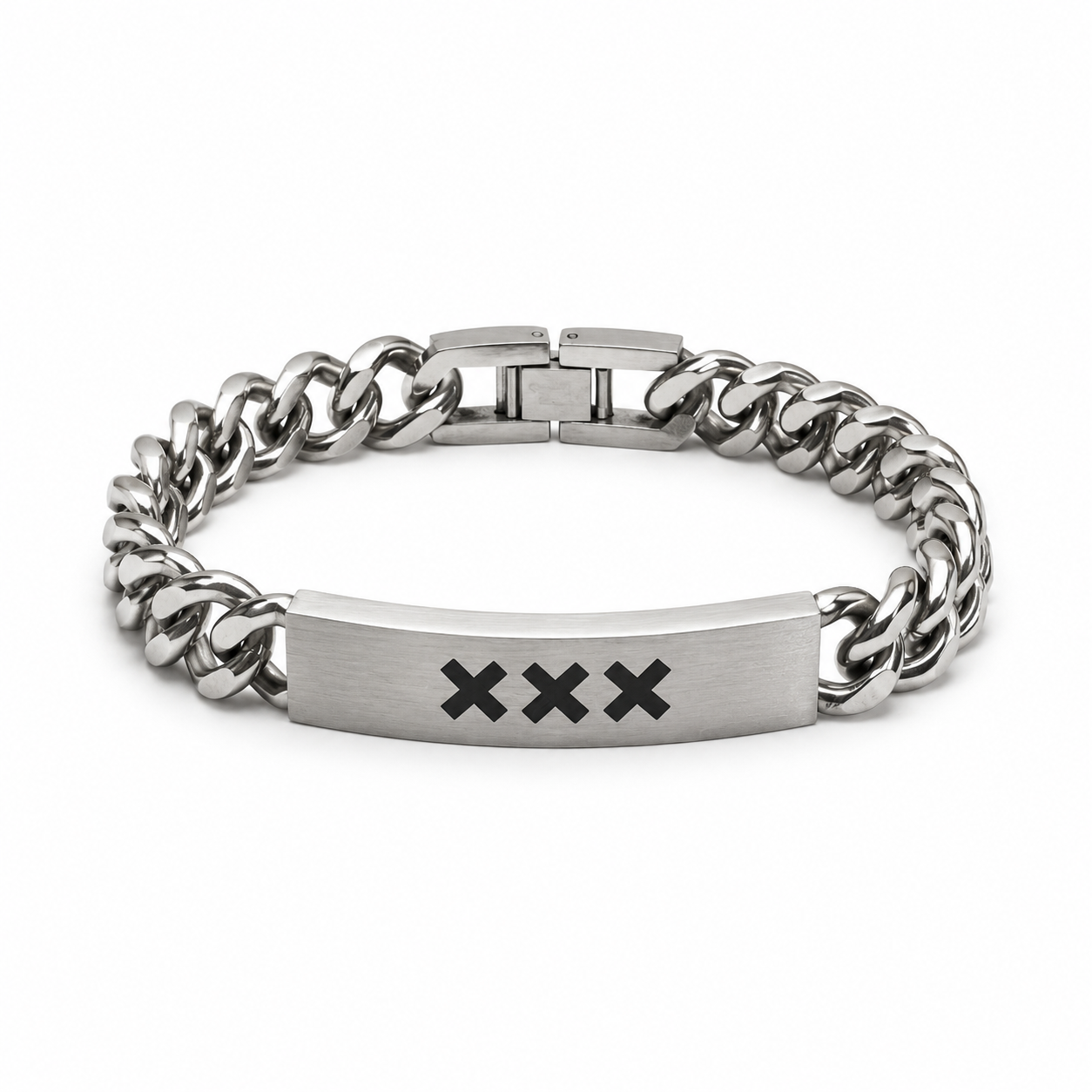 Zilver RVS Herenarmband | Vastberaden