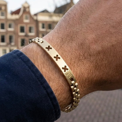 Goud RVS Herenarmband | Trots