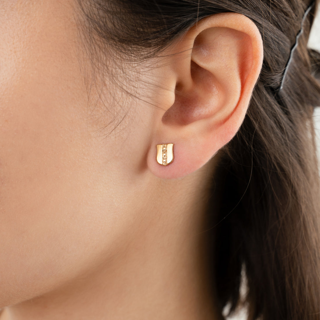 Earring stud shield