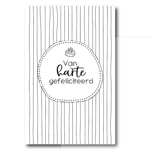 Kaartje | Van harte gefeliciteerd