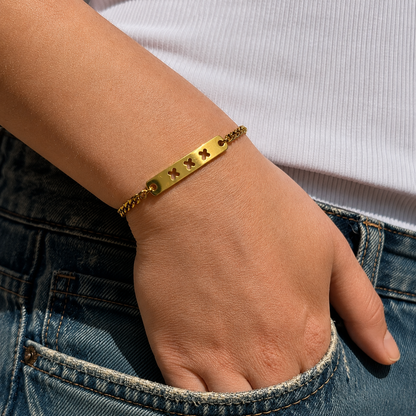Goudkleurige RVS Unisex armband | Moed